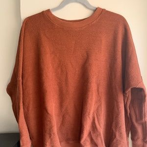 aerie Oversized Sweatshirt in Rust Orange